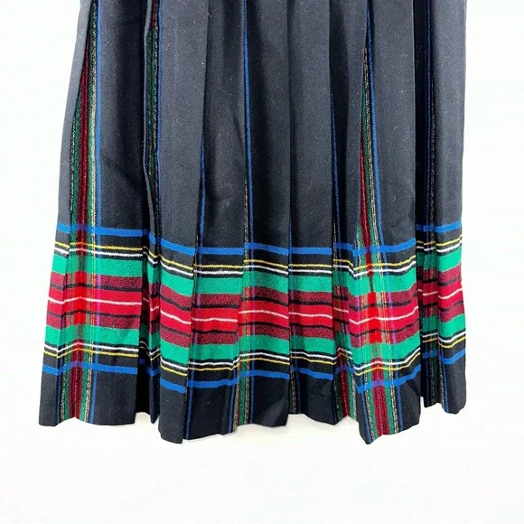 Pendleton Vintage 100% Wool Midi Pleated Skirt Size 10 Petite - Picture 2 of 6